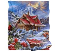 Jq Licensing - En Winter Cabin Silky Touch Super Soft Throw Blanket 152 X 127 Cm