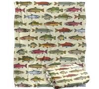 Jq Licensing Fishing Freshwater Fish Silky Touch Super Soft Throw Blanket 152 X 127 Cm