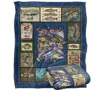 JQ Licensing Fishing Logo Silky Touch Super Soft Throw Blanket 152 X 127 cm