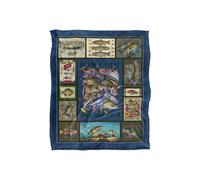 JQ Licensing Fishing Silky Touch Super Soft Throw Blanket 152 X 127 cm in White JQ Licensing White 152 X 127 cm