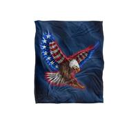 JQ Licensing James Piazza American Flag Silky Touch Super Soft Throw Blanket 152 X 127 cm in White JQ Licensing White 152 X 127 cm