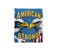 JQ Licensing James Piazza American Strong Eagles Silky Touch Super Soft Throw Blanket 152 X 127 cm in White JQ Licensing White 152 X 127 cm