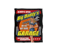 JQ Licensing James Piazza Big Daddy'S Garage Silky Touch Super Soft Throw Blanket 152 X 127 cm in White JQ Licensing White 152 X 127 cm