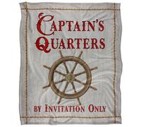 Jq Licensing James Piazza Captains Quarters Coastal Supersoft Blanket White/white/red/red (One Size, One Size)