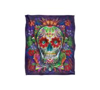JQ Licensing James Piazza Colorful Sugar Skull Silky Touch Super Soft Throw Blanket 152 X 127 cm in White JQ Licensing White 152 X 127 cm