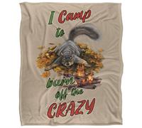 Jq Licensing James Piazza Crazy For Camping Silky Squirrel Supersoft Blanket Multicoloured (One Size)