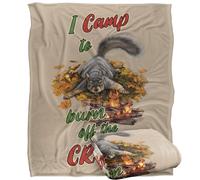 Jq Licensing - James Piazza Crazy For Camping Squirrel Silky Touch Super Soft Throw Blanket 152 X 127 Cm