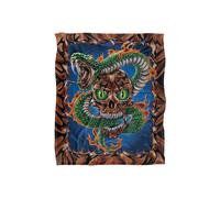 JQ Licensing James Piazza Flaming Snake Skull Silky Touch Super Soft Throw Blanket 152 X 127 cm in White JQ Licensing White 152 X 127 cm