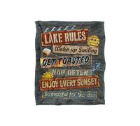 JQ Licensing James Piazza Lake Rules Silky Touch Super Soft Throw Blanket 152 X 127 cm in White JQ Licensing White 152 X 127 cm