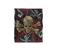 JQ Licensing James Piazza Pirate Skull & Jolly Roger Black Flags Silky Touch Super Soft Throw Blanket 152 X 127 cm in White JQ Licensing White 152 X 127 cm