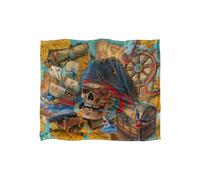 JQ Licensing James Piazza Pirates Rule Silky Touch Super Soft Throw Blanket 152 X 127 cm in White JQ Licensing White 152 X 127 cm