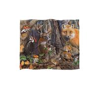 JQ Licensing Jg-Jp Forest Animals Silky Touch Super Soft Throw Blanket 152 X 127 cm in White JQ Licensing White 152 X 127 cm