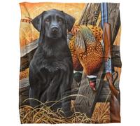 Jq Licensing Jg-Jp Silky Black Labrador Supersoft Blanket Multicoloured (One Size)