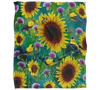 Jq Licensing Jg-Jp Silky Sunflower Supersoft Blanket Multicoloured/multicoloured (One Size, One Size)