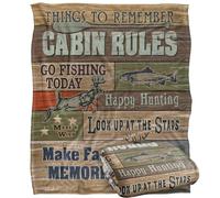 Jq Licensing - Jl-Jp Cabin Rules Silky Touch Super Soft Throw Blanket 152 X 127 Cm