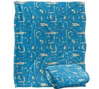 Jq Licensing - Jl-Jp Fishing Hooks Silky Touch Super Soft Throw Blanket 152 X 127 Cm