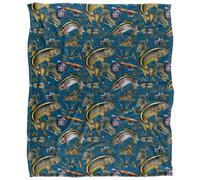 Jq Licensing Jl-Jp-Jq 2 Silky Trout Fishing Supersoft Blanket Multicoloured (One Size)