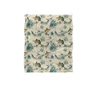 JQ Licensing Jl-Jp-Jq Billfish Tiki Fishing Pattern 2 Silky Touch Super Soft Throw Blanket 152 X 127 cm in White JQ Licensing White 152 X 127 cm