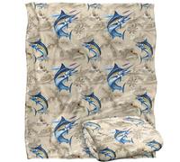 Jq Licensing - Jl-Jp-Jq Marlin Tiki Fishing Pattern Silky Touch Super Soft Throw Blanket 152 X 127 Cm