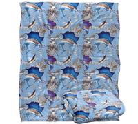 Jq Licensing - Jl-Jp-Jq Sailfish Tiki Fishing Pattern Silky Touch Super Soft Throw Blanket 152 X 127 Cm