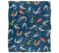 Jq Licensing Jl-Jp-Jq Silky Comp Fishing Supersoft Blanket Multicoloured (One Size)