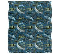 Jq Licensing Jl-Jp-Jq Silky Tiki Flower Fishing Supersoft Blanket Blue (One Size)