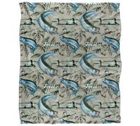 Jq Licensing Jl-Jp-Jq Silky Tiki Flower Fishing Supersoft Blanket Grey (One Size)