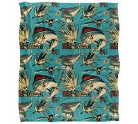 Jq Licensing Jl-Jp-Jq Silky Tiki Flower Fishing Supersoft Blanket Multicoloured (One Size)
