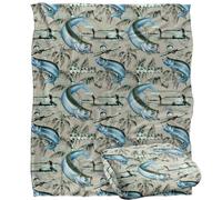 Jq Licensing - Jl-Jp-Jq Tarpon Tiki Fishing Pattern 2 Silky Touch Super Soft Throw Blanket 152 X 127 Cm