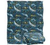 Jq Licensing - Jl-Jp-Jq Tarpon Tiki Fishing Pattern Silky Touch Super Soft Throw Blanket 152 X 127 Cm