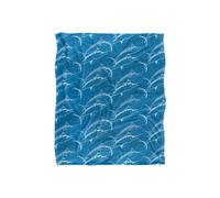 JQ Licensing Jl-Jp Marlin Mosaic Fishing Pattern Silky Touch Super Soft Throw Blanket 152 X 127 cm in White JQ Licensing White 152 X 127 cm