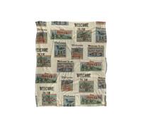 JQ Licensing Jl-Jp Welcome To The Cabin Lake Signs Silky Touch Super Soft Throw Blanket 152 X 127 cm in White JQ Licensing White 152 X 127 cm