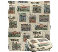 Jq Licensing - Jl-Jp Welcome To The Cabin Lake Signs Silky Touch Super Soft Throw Blanket 152 X 127 Cm