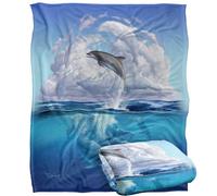 Jq Licensing - Jlo Dolphin Clouds Silky Touch Super Soft Throw Blanket 152 X 127 Cm