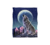 JQ Licensing Jlo Howling Wolf Moon Silky Touch Super Soft Throw Blanket 152 X 127 cm in White JQ Licensing White 152 X 127 cm