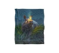 JQ Licensing Jlo Rhino Glowing Horn Silky Touch Super Soft Throw Blanket 152 X 127 cm in White JQ Licensing White 152 X 127 cm