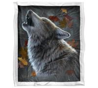 Jq Licensing Jlo Silky Howling Wolf Supersoft Blanket Multicoloured (One Size)