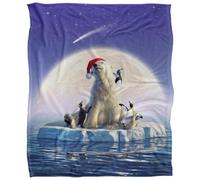 Jq Licensing Jlo Silky Polar Bear Christmas Supersoft Blanket Multicoloured (One Size)