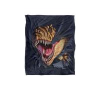JQ Licensing Jlo T-Rex Ripping Dinosaur Silky Touch Super Soft Throw Blanket 152 X 127 cm in White JQ Licensing White 152 X 127 cm