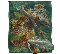 Jq Licensing - Jmm-Jp Jungle Cats Leopards Silky Touch Super Soft Throw Blanket 152 X 127 Cm