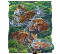 Jq Licensing - Jmm-Jp Tigers In Water Silky Touch Super Soft Throw Blanket 152 X 127 Cm