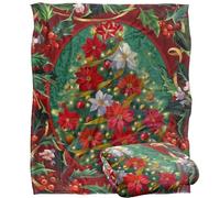 Jq Licensing - Lc-Jp Spirit Of Christmas Poinsettias Silky Touch Super Soft Throw Blanket 152 X 127 Cm