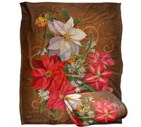 Jq Licensing - Lc-Jp Winter Floral Poinsettias Silky Touch Super Soft Throw Blanket 152 X 127 Cm