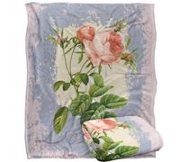 JQ Licensing Love Happiness Joy Flower Silky Touch Super Soft Throw Blanket 152 X 127 cm