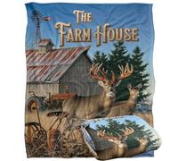 Jq Licensing - Lz-Jp Farm House Deer Silky Touch Super Soft Throw Blanket 152 X 127 Cm