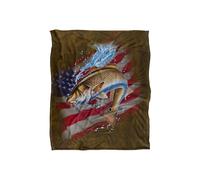 JQ Licensing Patriotic Redfish Fishing American Flag Silky Touch Super Soft Throw Blanket 152 X 127 cm in White JQ Licensing White 152 X 127 cm
