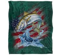 Jq Licensing Patriotic Silky Snook Fishing Supersoft Blanket Multicoloured (One Size)