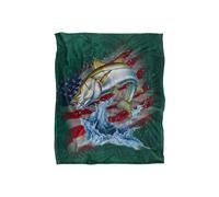 JQ Licensing Patriotic Snook Fishing American Flag Silky Touch Super Soft Throw Blanket 152 X 127 cm JQ Licensing White One Size