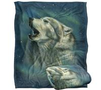 Jq Licensing - Rl-Jp Howling Wolf Aurora Silky Touch Super Soft Throw Blanket 152 X 127 Cm