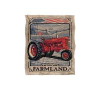 JQ Licensing Rle American Farmland Tractor Silky Touch Super Soft Throw Blanket 152 X 127 cm in White JQ Licensing White 152 X 127 cm